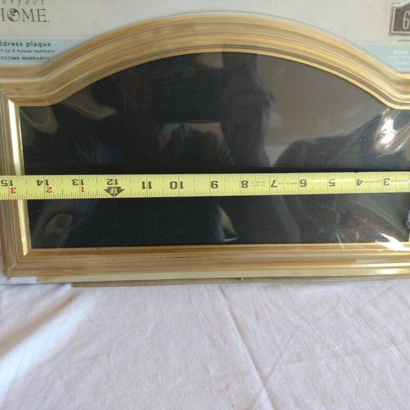 New Polished Brass Perfect Home Address Plaque 1-5 Numbers - Picture 6 of 7